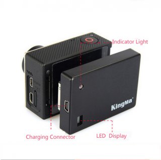 KingMa Gopro hero4/3+/3/2 Camera Clip Battery 3.8v 1300mAh Extended battery gopro 4 accessory