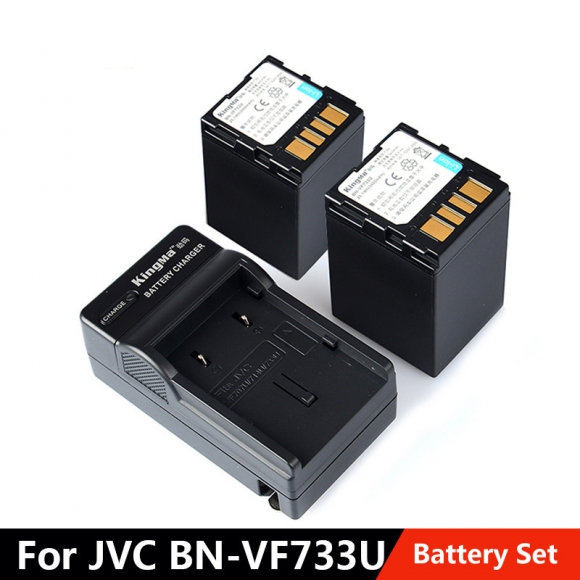 KingMa JVC BN-VF733U video camera battery BN-VF707U VF714U 2pcs batteries + Charger battery set