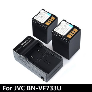 JVC BN-VF733U video camera battery BN-VF707U VF714U 2pcs battery 7.4V 3400mAh +1*charger battery set