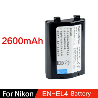 Super large capacity Nikon EN-EL4A camera battery 11.1V 2600mAh for EL4 D2H D2Hs D2X D2Xs D3 D3S F6