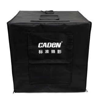 Caden 50cm professional photography light box studier set background cloth equipment