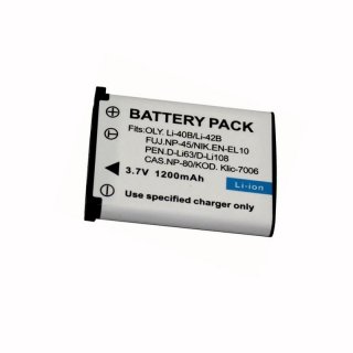 3.7V 1.2Ah D-LI63 Rechargeable Camera Battery for PENTAX digital camera