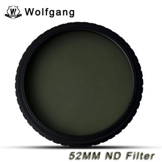 Wolfgang 52MM Adjustable ND Filter ND2-1200 For Canon 55-250 18-55 50-1.8