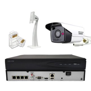 Surveillance 3MP H.265 Cameras Monitoring Kit With 4CH Video Recording POE