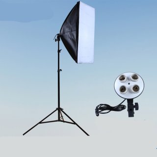 Photography Softbox Lighting Kit Photo Equipment 50*70CM Four Lamp Head Soft Box 2M Lighthouse