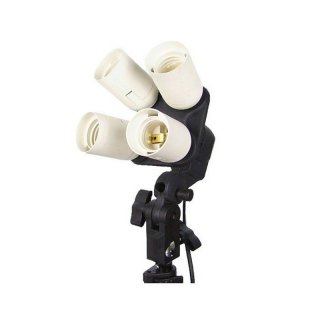 E27 Photography Diffuser Photo Studio Accessories 100-240V Four Socket Lamp Holder With 50*70cm Softbox Include Light Stand