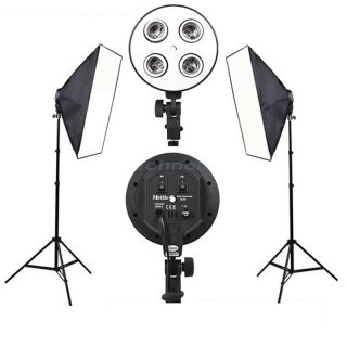 Photography Studio Softbox Kits 40*60cm Folding Easy Single Lamp Socket Softbox Light Stand Photo Studio Soft Box Set