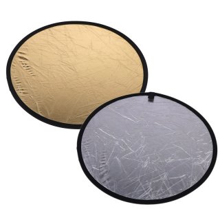 NEW Handhold Multi Collapsible Portable Disc Light Reflector for Photography 2in1 Gold and Silver