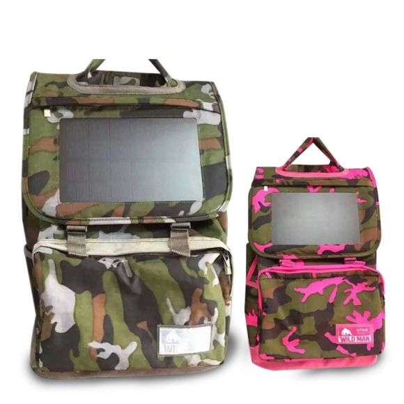New Solar Panel Battery Charging Travel Backpacks Tourism Bags USB Output Charger Backpack Bag