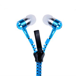 Creative Metal Zipper Earphones In-Ear Earphone With Mic For Mobile Phone