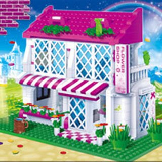 Banbao 6102 Garden Series Flower Shop Blocks Toys for Girls Plastic Building Block Sets Educational DIY Bricks Toys