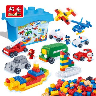 Banbao 6552 Transportation Toy DIY Plastic Building Block Sets Preschool Educational DIY Bricks Toys