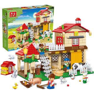 Banbao 8579 Happy Farm Building Block Toys Block Educational Building Block DIY Bricks