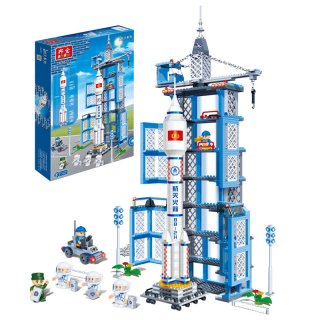 Banbao 6401 DIY Bricks Toys Space Series Spacecraft Space Shuttle Launching Center Building Block Sets Educational