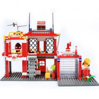 Banbao 8311 Learning & Education Fire Series City Fire Department Building Block Set Boys Bricks Toy