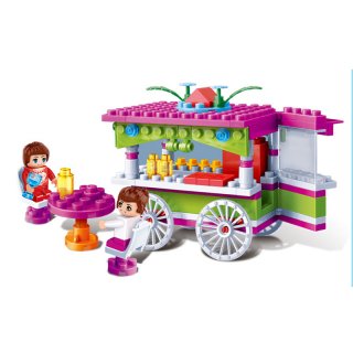 Banbao 6118 Learning & Education Snack Car Blocks Toys for Girls Plastic Building Block Sets Educational DIY Bricks Toys