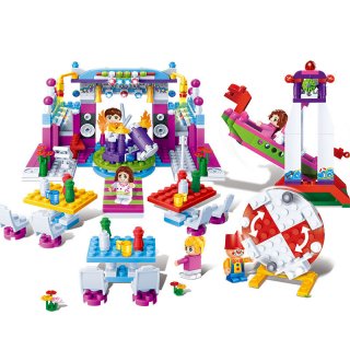 Banbao 6120 Amusement park Carnival Blocks Toys Plastic Building Block Sets Educational DIY Bricks Toys
