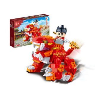 Banbao 6610-6611 Chinese Kungfu Kylin Red Building Block Sets Learning And Educational DIY Bricks Toys