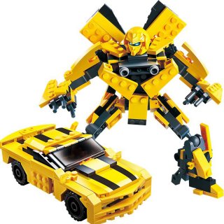 GUDI 8711 Transform Series Bumblebee Building Blocks Building Model Toys Robot 2 In 1 Vehicle Sports Car