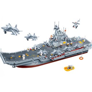 Banbao 8419 Military Series Aircraft Carrier Plastic Building Block Sets Educational DIY Bricks Toys