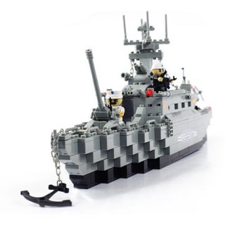 Banbao 8415 Military Series Prigate Plastic Building Block Sets Educational DIY Bricks Toys