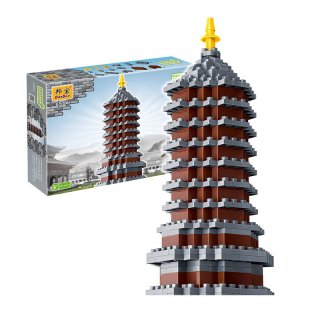 Banbao 6566 Building Series YongDing Tower Educational Plastic Block Sets DIY Bricks Toys