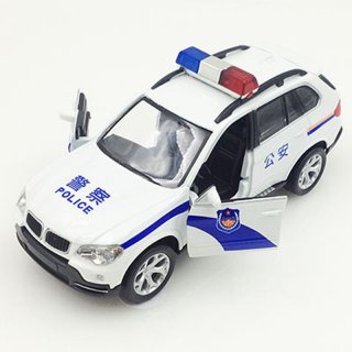 Alloy BMW X6 Police Car Children Car Model Toy Wiht Light And Music