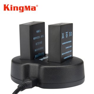 KingMa Dual Battery Charger Including Batteries And Chargers For J1 J2 J3 S1 COOLPIX A EN-EL20