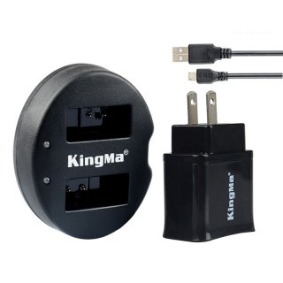 KingMa Camera Dual Channel Battery Charger With Dual USB Charger Head For Nikon