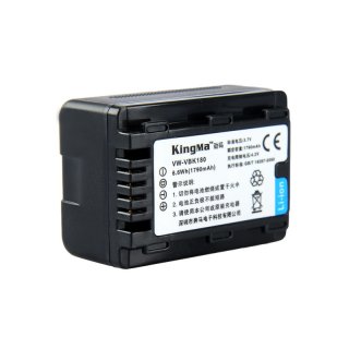 KingMa 1790mAh VW-VBK180 Camera Battery For PANASONIC HDC-SD80GK/SD60GK/HS60