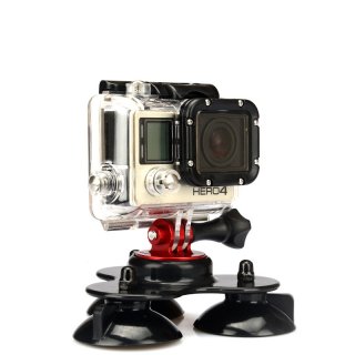 Low Angle Removable Suction Cup Tripod Mount 3 Suckers Fixation for Surfboard Car For Gopro Hero Camera DV FS