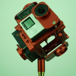 SHOOT 720-degree Imaging Panoramic Video Capture Bracket Cage PTZ Tripod for Gopro Hero 4 3+ XiaoYi Camera