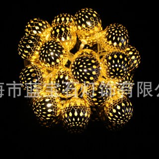 Fashion Metal Round Ball Shape LED String Lights Christmas Party Decorative Lighting Indoor Bedroom Fairy Lights