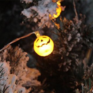 2M 20LED Pumpkin Halloween String Lights Yellow Color AA Battery Power Props Decorations Supplies Home Party Decor