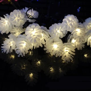 5M 20LED Pine Nuts Solar Led Light String For Wedding Christmas Birthday Girl Children'S Room Decoration Lamp