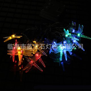 5M 30LED Outdoor Solar Led String Light Dragonfly Solar Panel Strip Light Garden Christmas Party Decoration