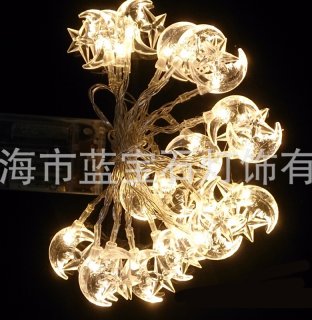 2.2M 20LED Decoration Moon Shape LED String Lights Christmas New Year Holiday Party Wedding Lamp Lighting Bedroom