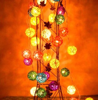 5M 20LED Color Rattan Ball Solar Led String Lights New Year Christmas Decorations Christmas Ornaments For Home