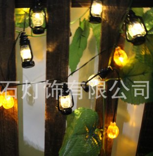 5M 20LED Kerosene Lamp Style Novelty Outdoor Solar Lighting String Lamps White Wire Christmas Lights Fairy Wedding Garden