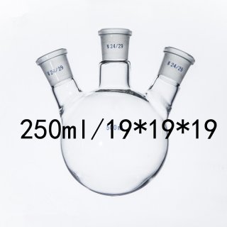 250ml/19*19*19 Transparent Three Mouthfuls Of Thick-Walled Flask Standard Grinding Glass Flasks