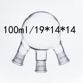 100ml/19*14*14 Transparent Three Mouthfuls Of Thick-Walled Flask Standard Grinding Glass Flasks