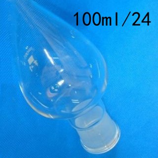 100ml/24 Transparent Pear-Shaped Thick-Walled Flask Standard Grinding Mouth Flask