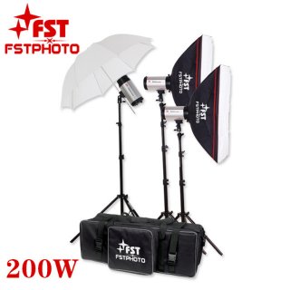 200W Photography Lambency Umbrella Softbox Flash Lighting Kit Softbox Kit