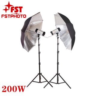 New 200W Flash Light Studio Equpments Reflecting Umbrella Kit