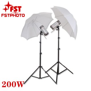 Hot 200W Flash Light Lambency Umbrella Studio Equpments Kit