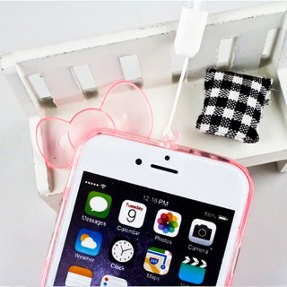 Fashion Glitter cute cartoon Hello Kitty bow Soft TPU Phone Case back cover For Iphone 5S