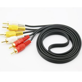 NEW RCA three audio cable AV cable 3.5mm on the three Lotus head HD shielded audio and video cable TV line