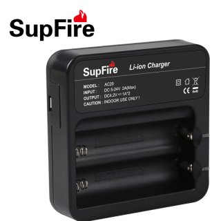 Supfire AC40 Digital Intelligent 4 Slots Charger Compatible Li-ion NiCd NiMh Battery EU US Adapter for 26650/18650/14500 Battery
