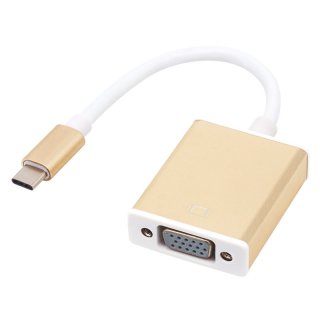 New USB 3.1 USB Type C USB-C to VGA Converter Adapter Cable for Apple New Macbook/ Chromebook Pixel