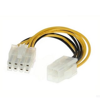 CPU Power Cord 4 pin to 8 pin Interface Power Line Data Cable